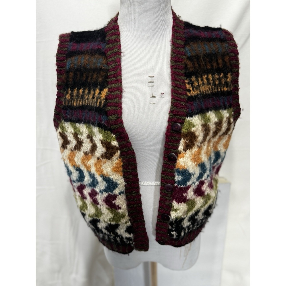 J Peterman 100% Wool Vest Size M Vintage